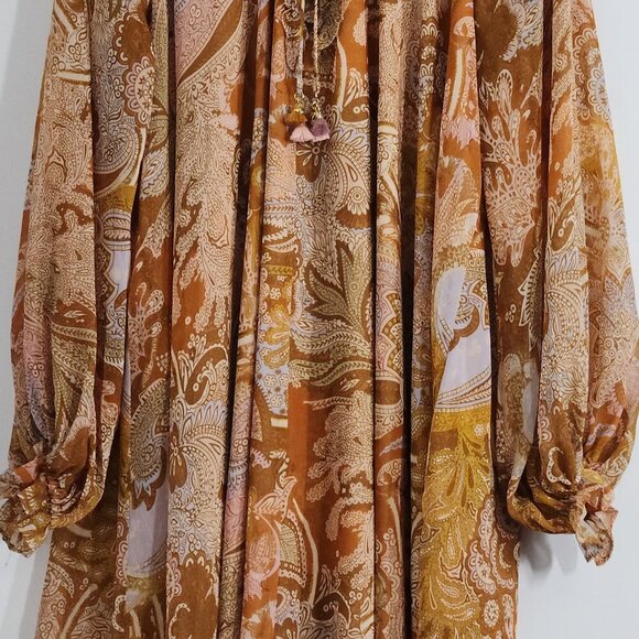 House of Harlow 1960 Dress Size M Tasseled Paisley Floral Mini - Picture 4 of 6